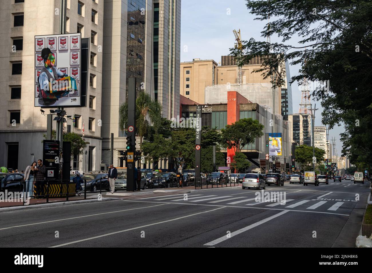 The historic MASP museum and the famous Paulista Avenue, Sao Paulo, Brazil Stock Photo