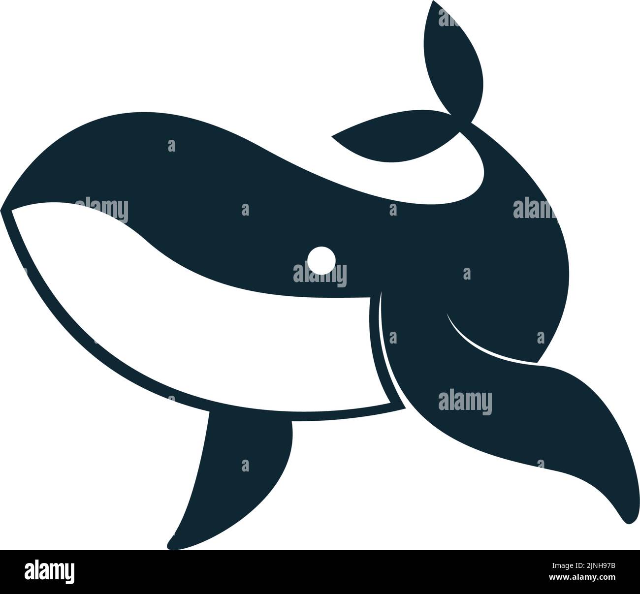 Whale icon logo illustration template Stock Vector Image & Art - Alamy