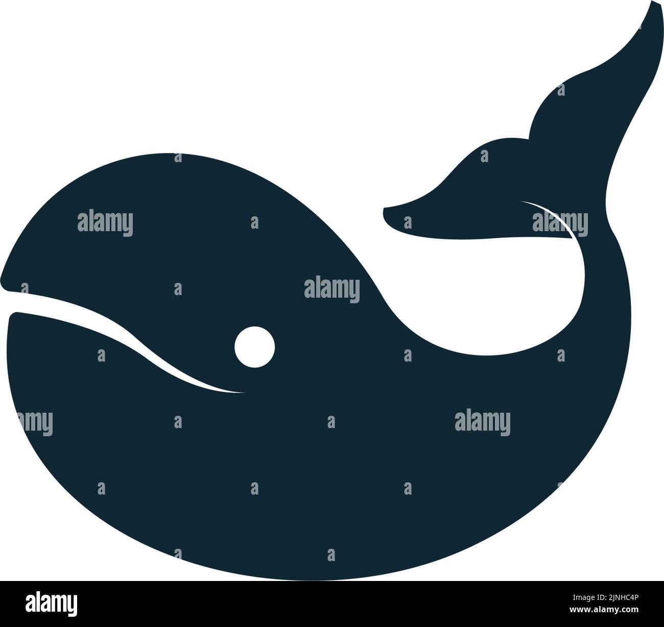 Whale icon logo illustration template Stock Vector Image & Art - Alamy