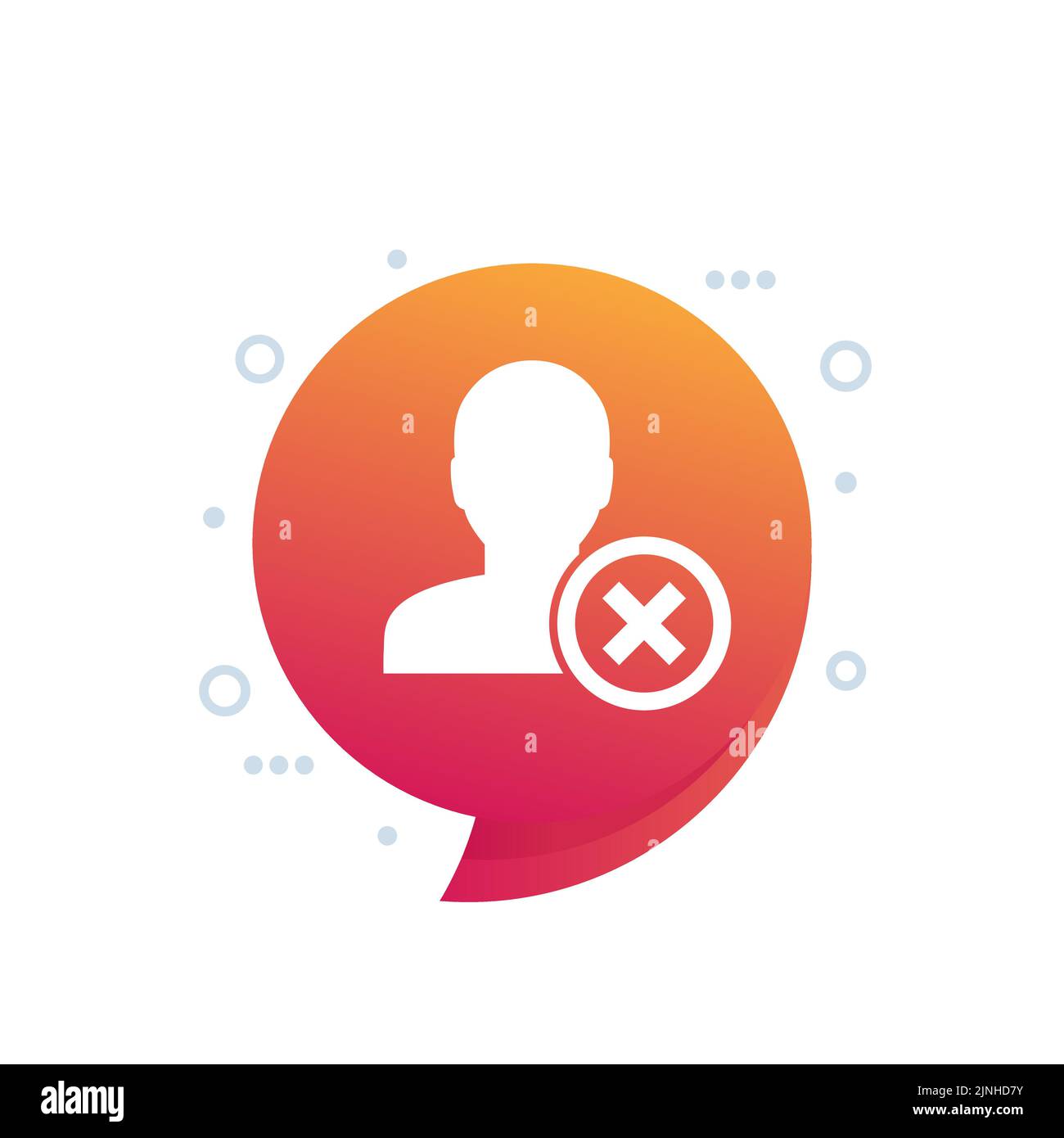 delete profile icon, erase account, personal data Stock Vector