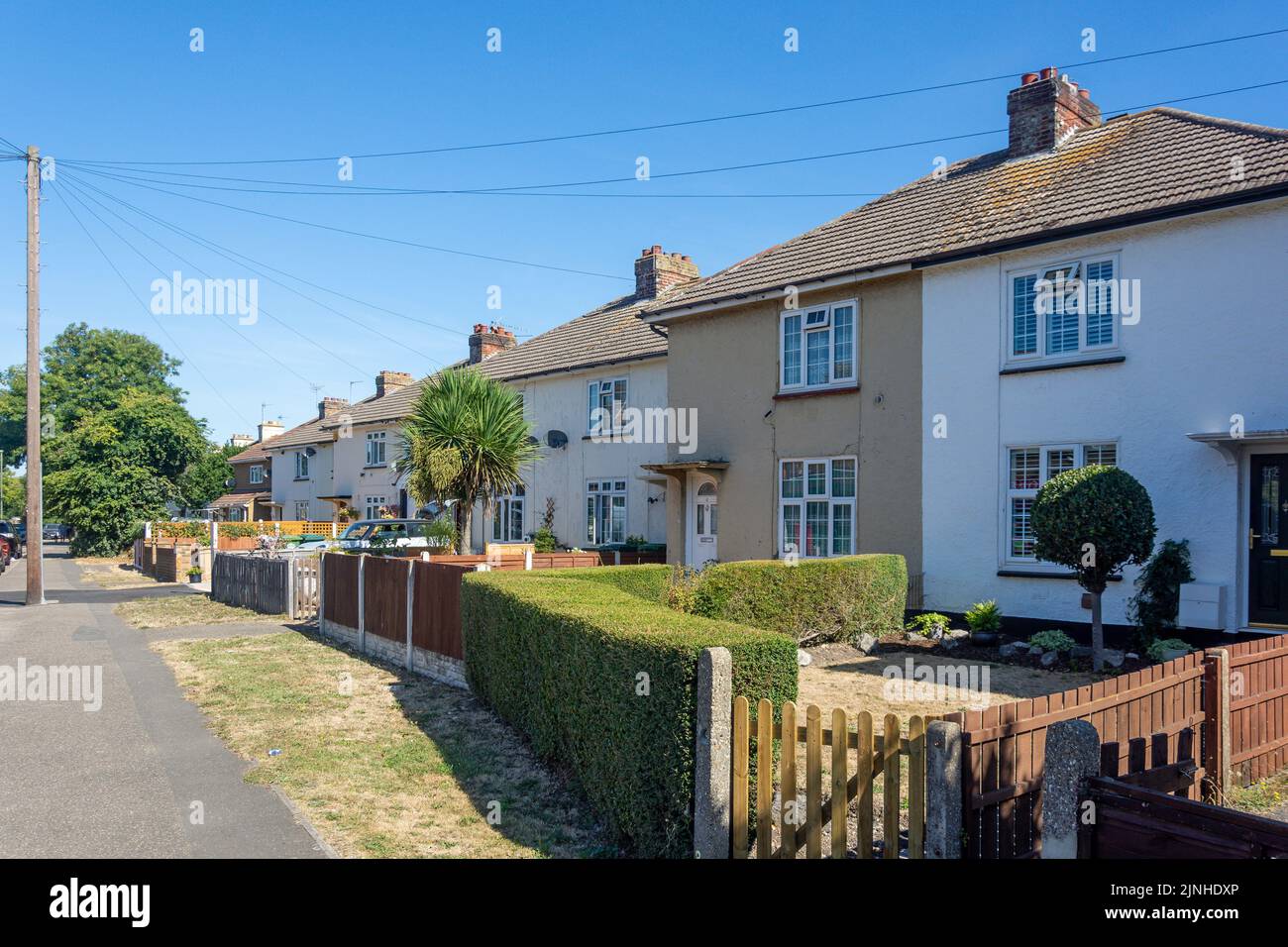 Semidetached council houses, Horton Road, Stanwell Moor, Surrey