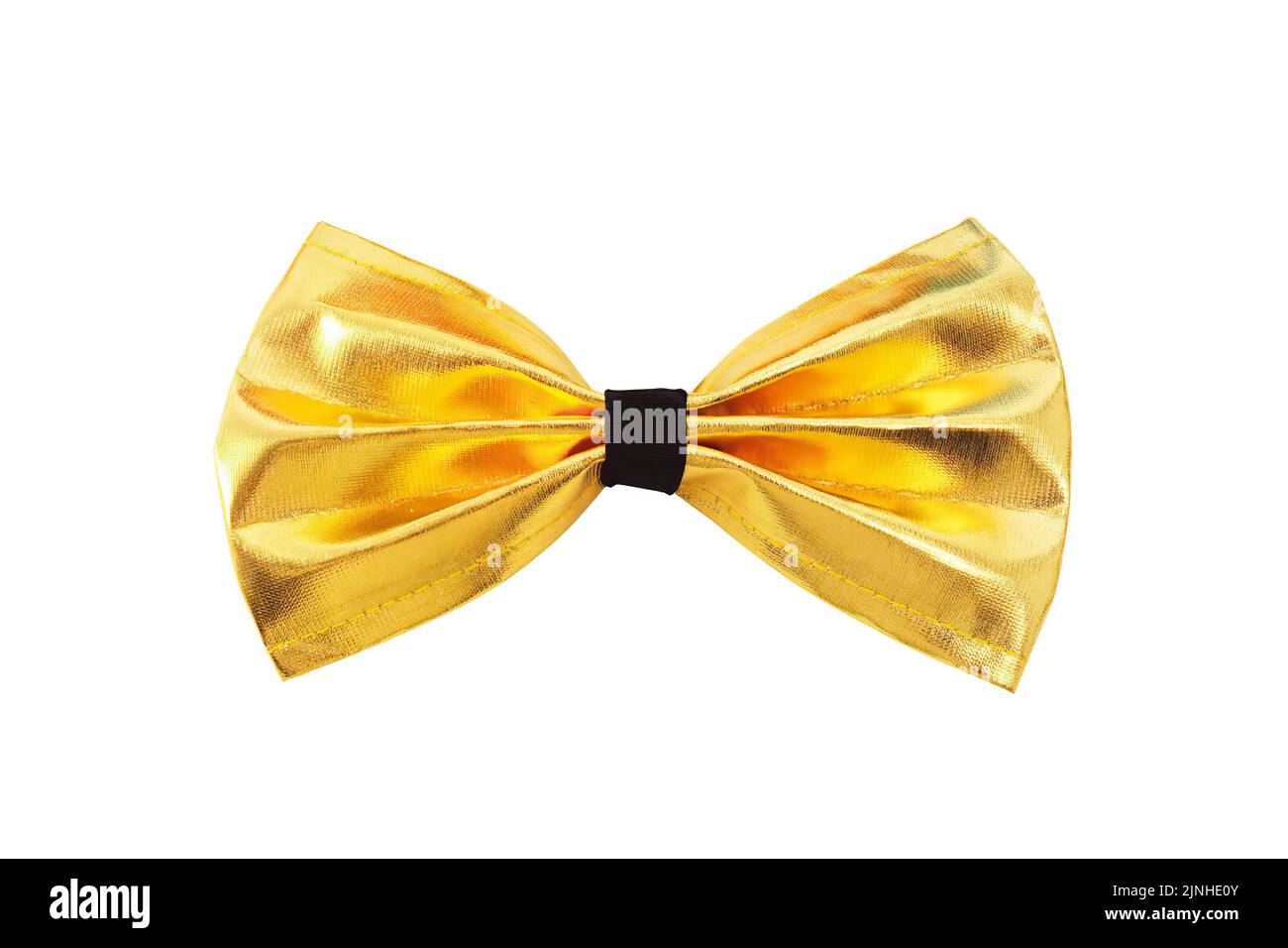 Bright yellow bow tie isolated on white Stock Photo Alamy