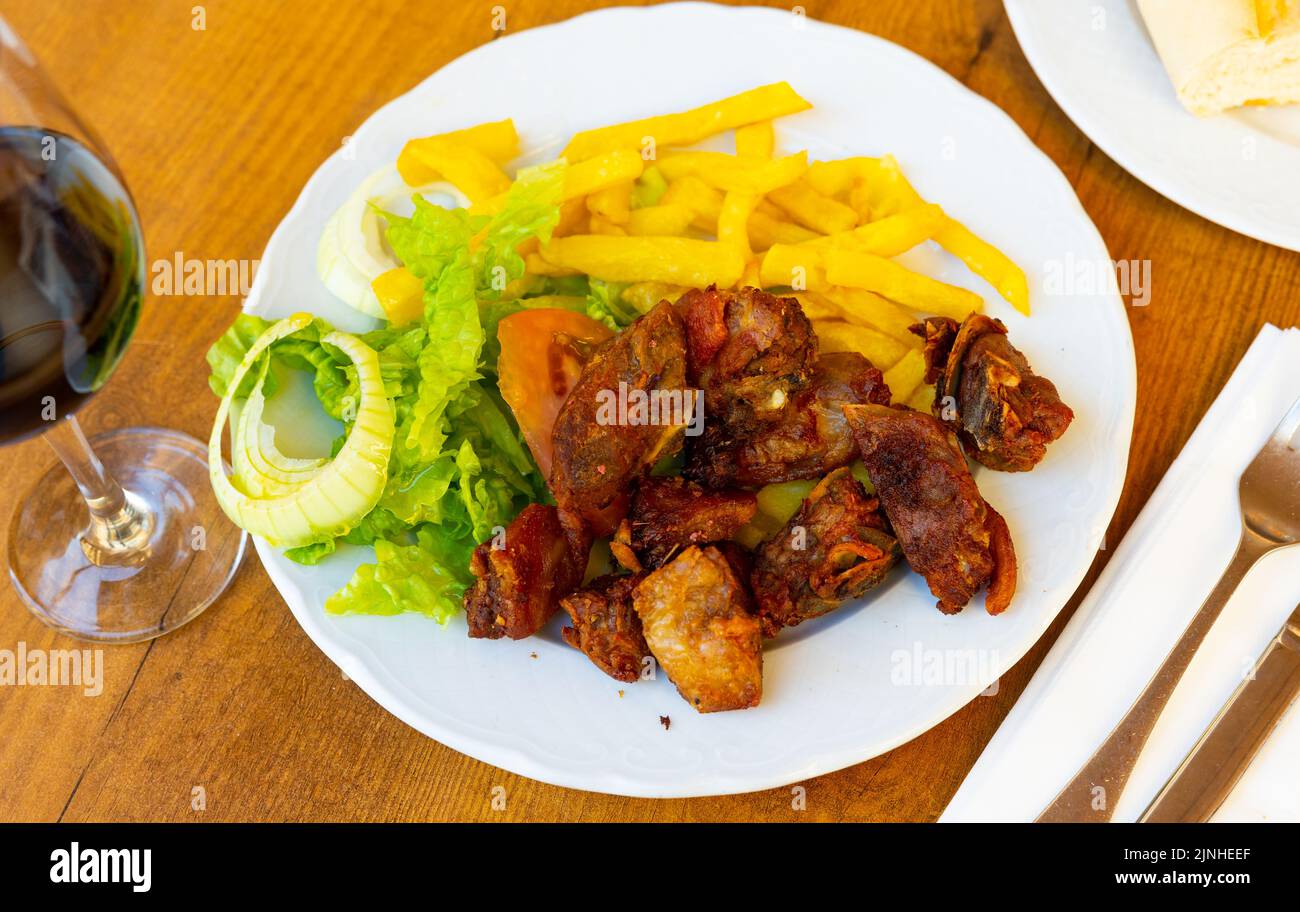 Toston cuchifrito, roasted suckling pig, Spanish cuisine Stock Photo
