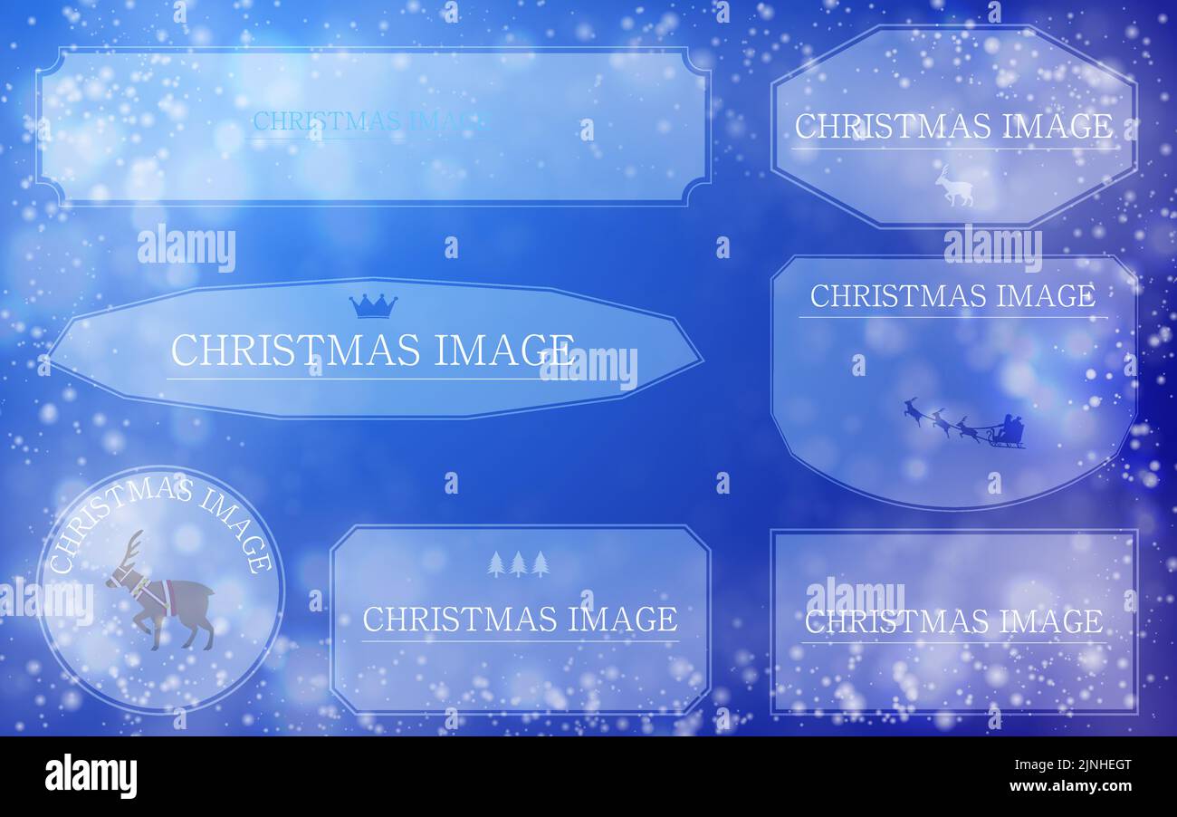 Glittering Christmas image background material with frame Stock Vector