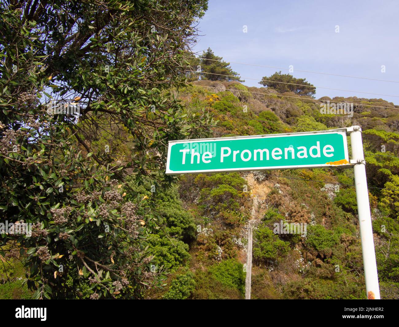 The Promenade Street Sign Stock Photo