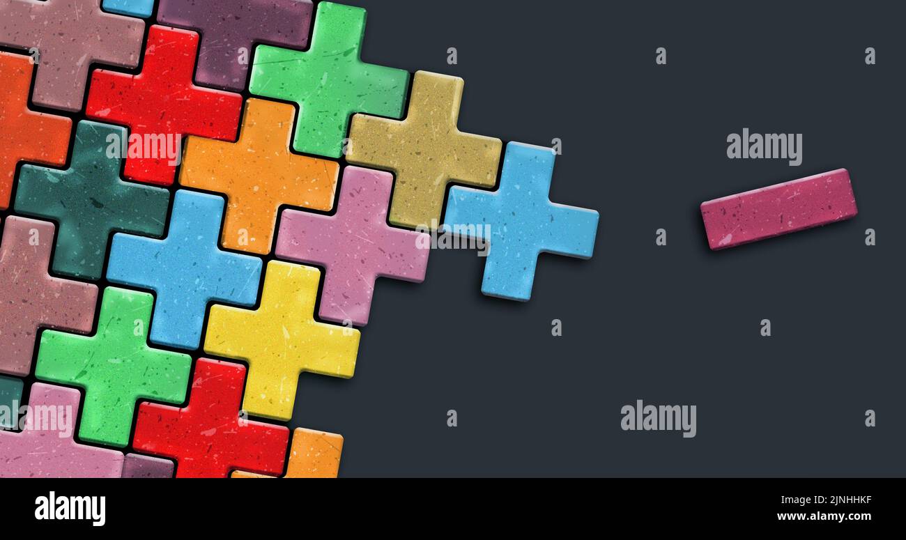 The pluses out weigh the minuses in this 3-d illustation with copy space and text area. Stock Photo