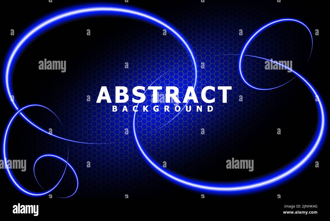 circle light effect blue background, elegant luxury and realistic, with metal gradient and overlapping shapes, with light effect Stock Vector