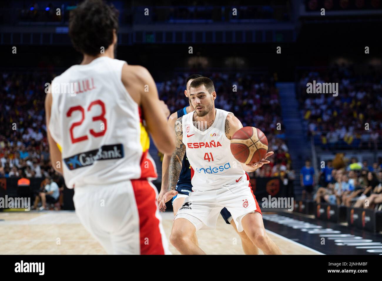 Madrid Madrid Spain 11th Aug 2022 JUANCHO HERNANGOMEZ Pass The madrid-madrid-spain-11th-aug-2022-juancho-hernangomez-pass-the
