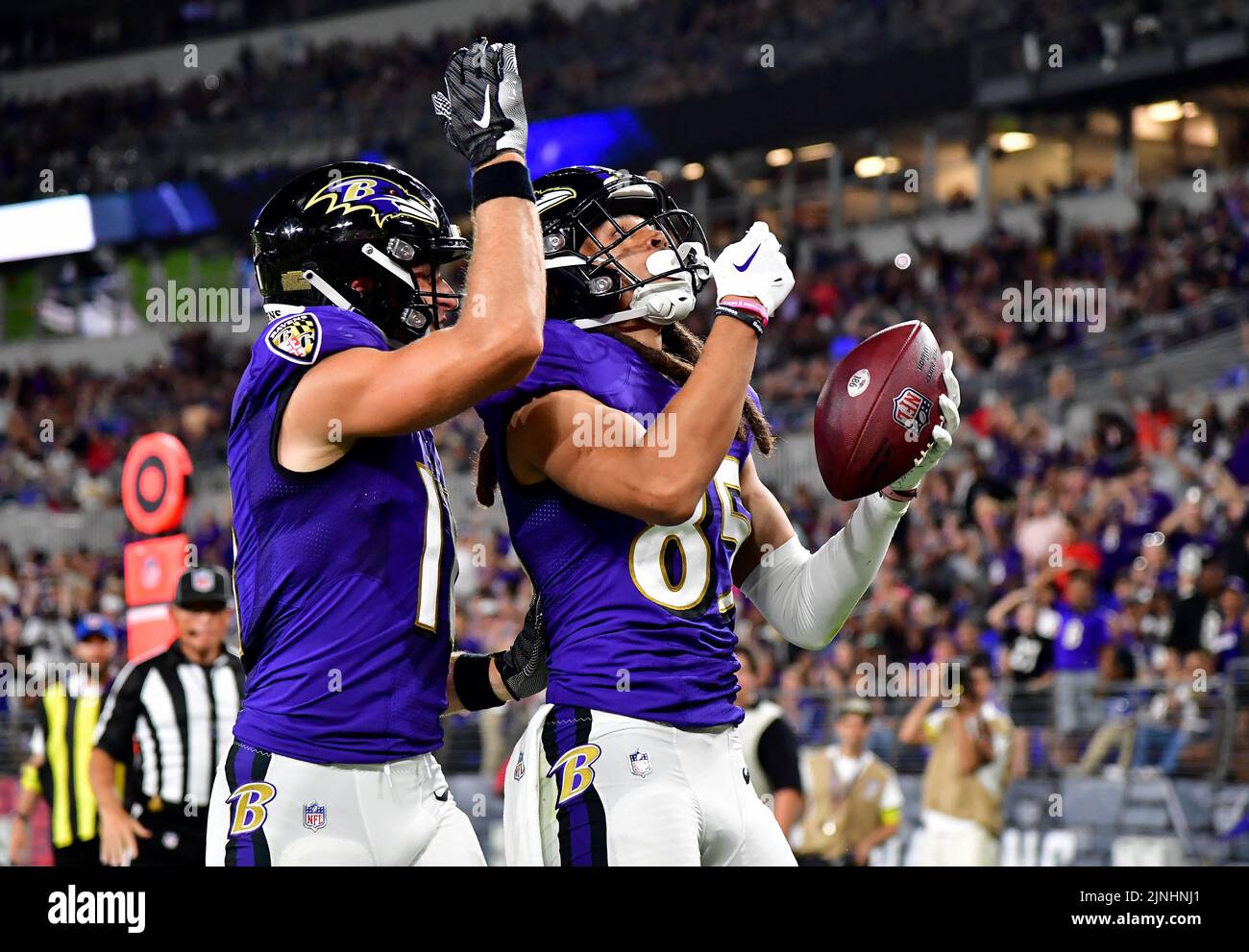 Baltimore Ravens wide receiver Raleigh Webb (87) runs during an NFL  football game against the Miami Dolphins, Sunday, Sept. 18, 2022 in  Baltimore. (AP Photo/Daniel Kucin Jr Stock Photo - Alamy