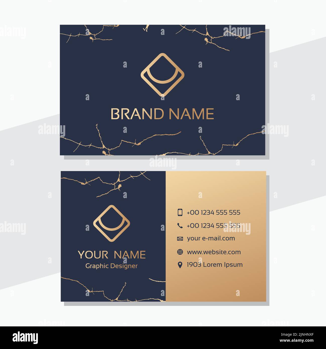 Brand Modern Creative Business Card Template Stock Vector