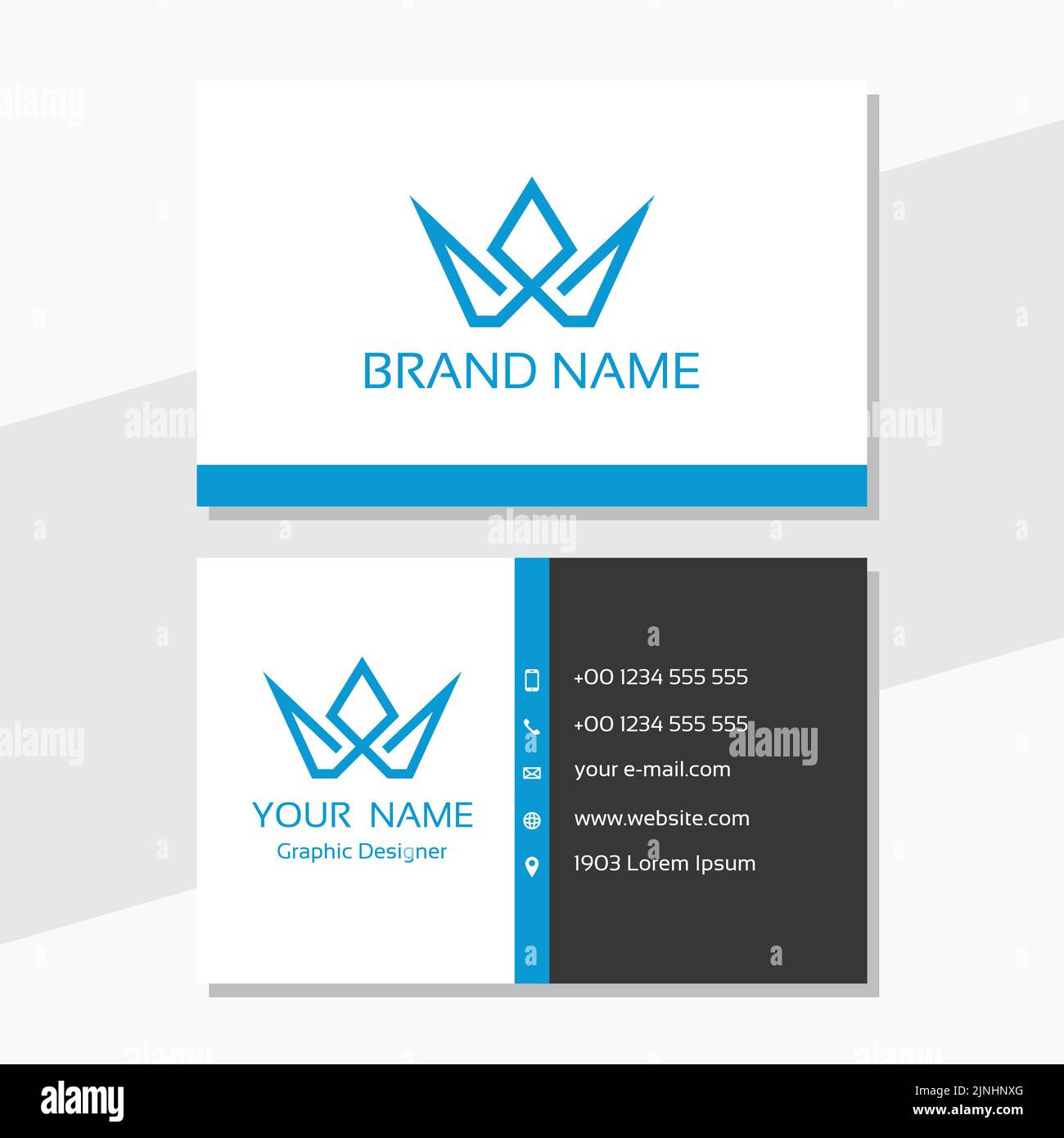 Brand Modern Creative Business Card Template Stock Vector