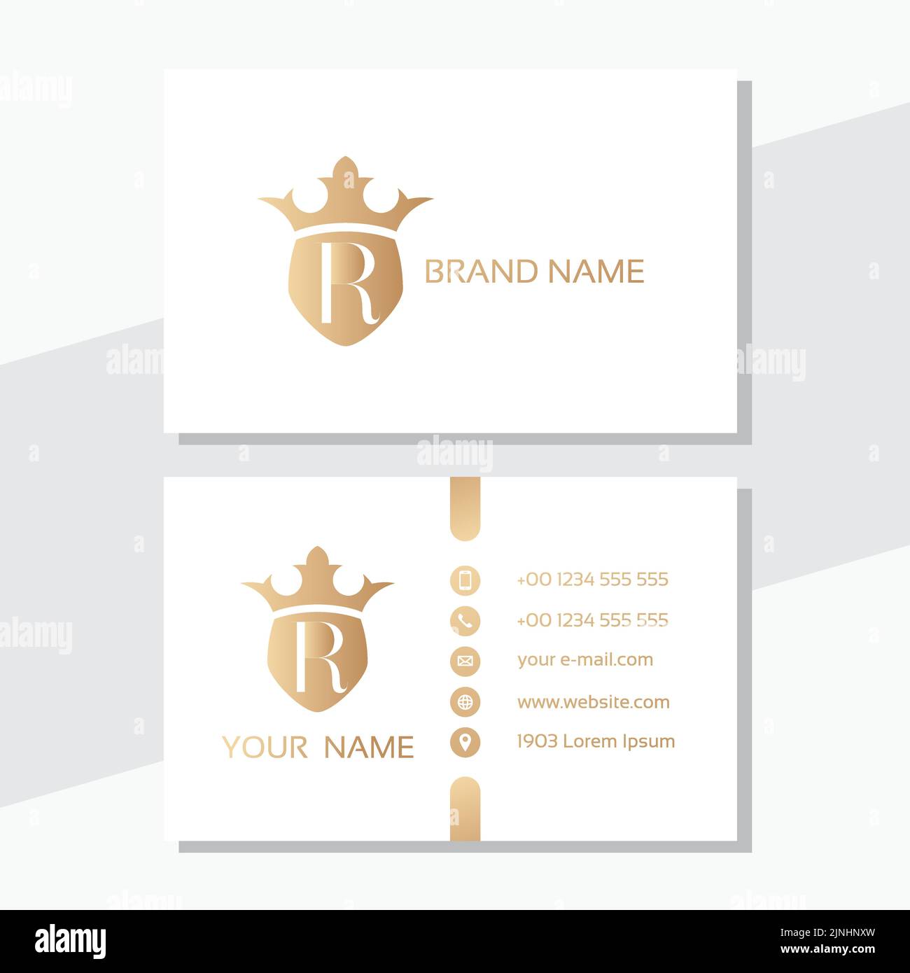 Luxury vector logotype with business card template Stock Vector Image ...