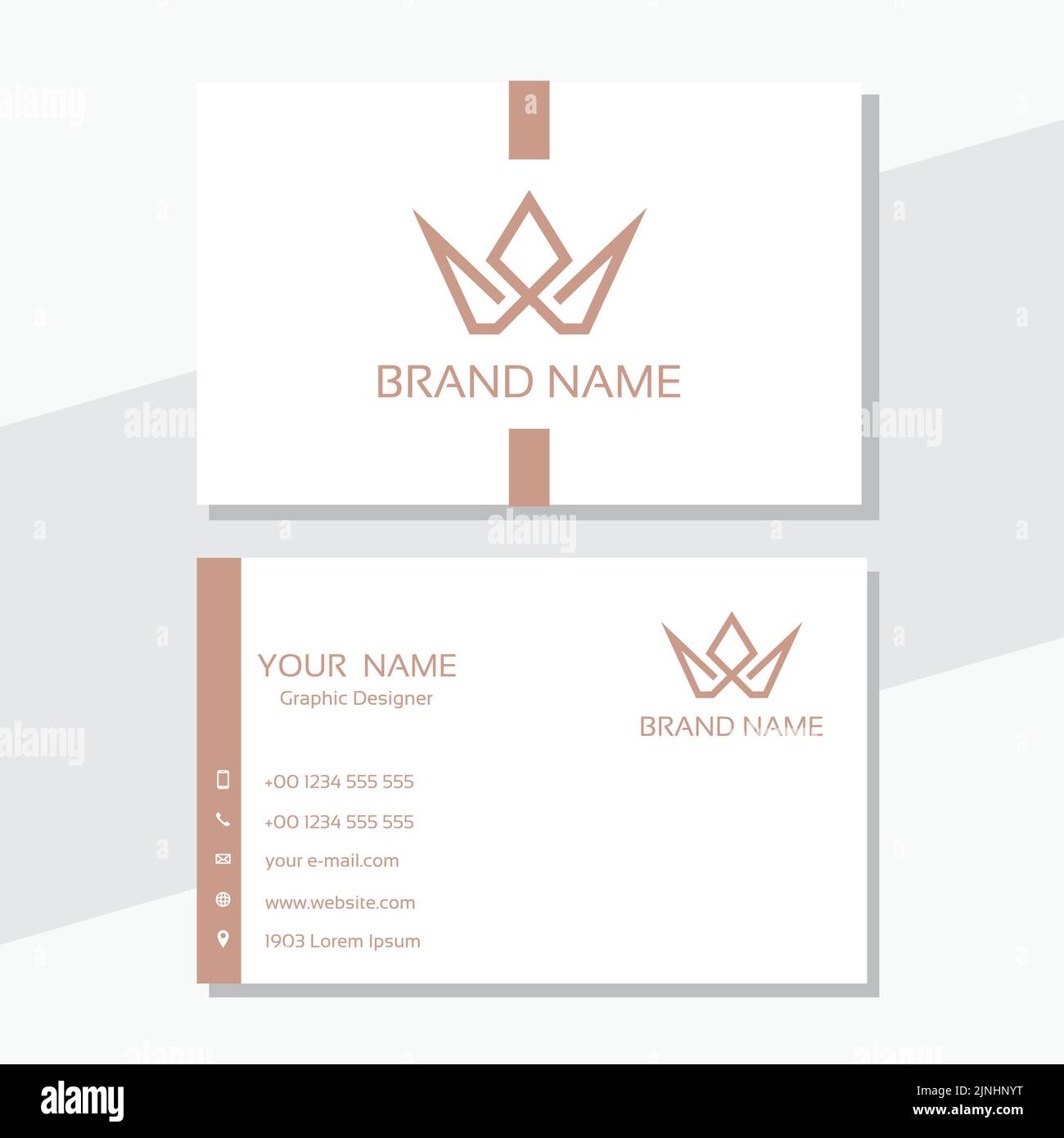 Brand Modern Creative Business Card Template Stock Vector