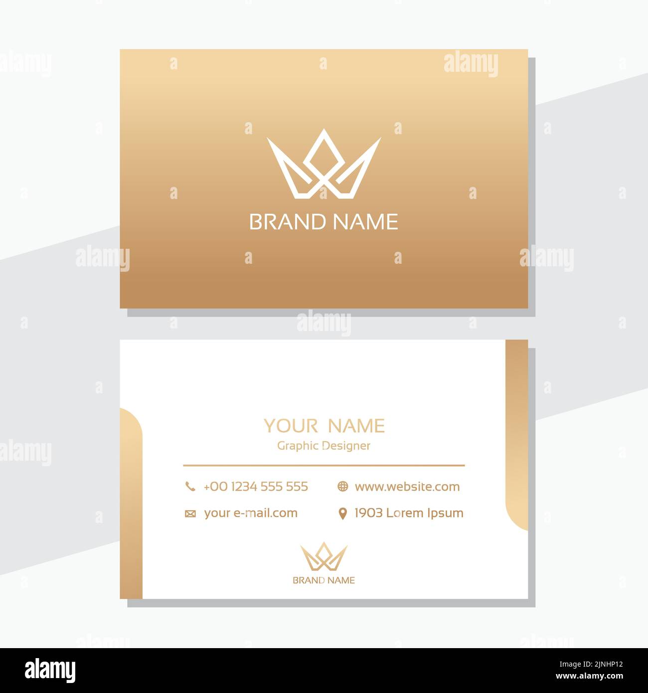 Brand Modern Creative Business Card Template Stock Vector