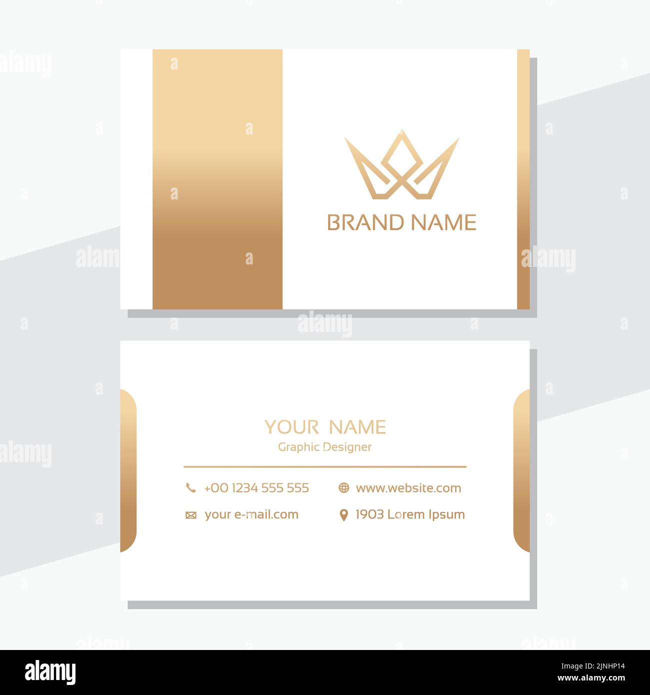 Brand Modern Creative Business Card Template Stock Vector