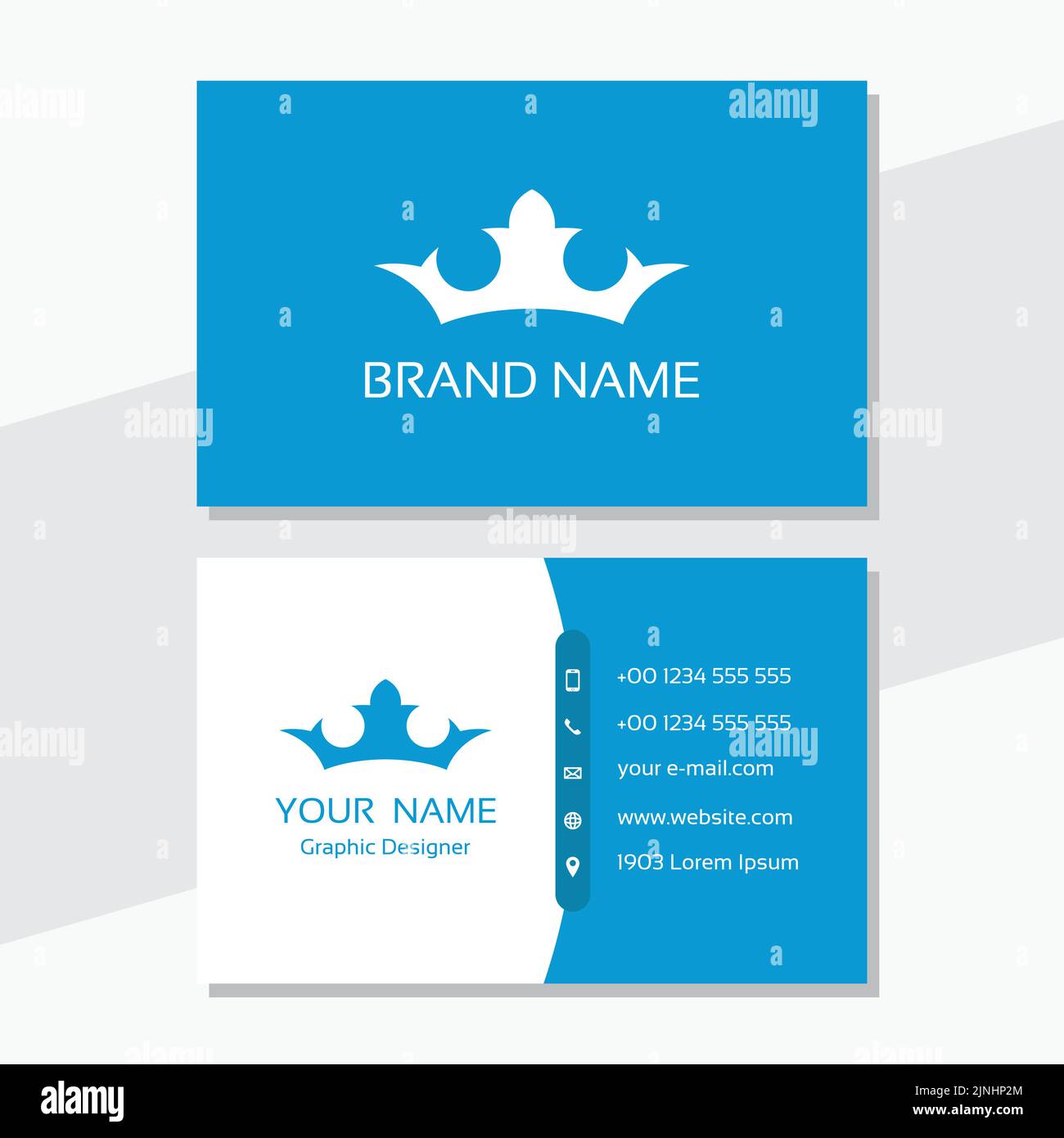 Luxury vector logotype with business card template. Stock Vector