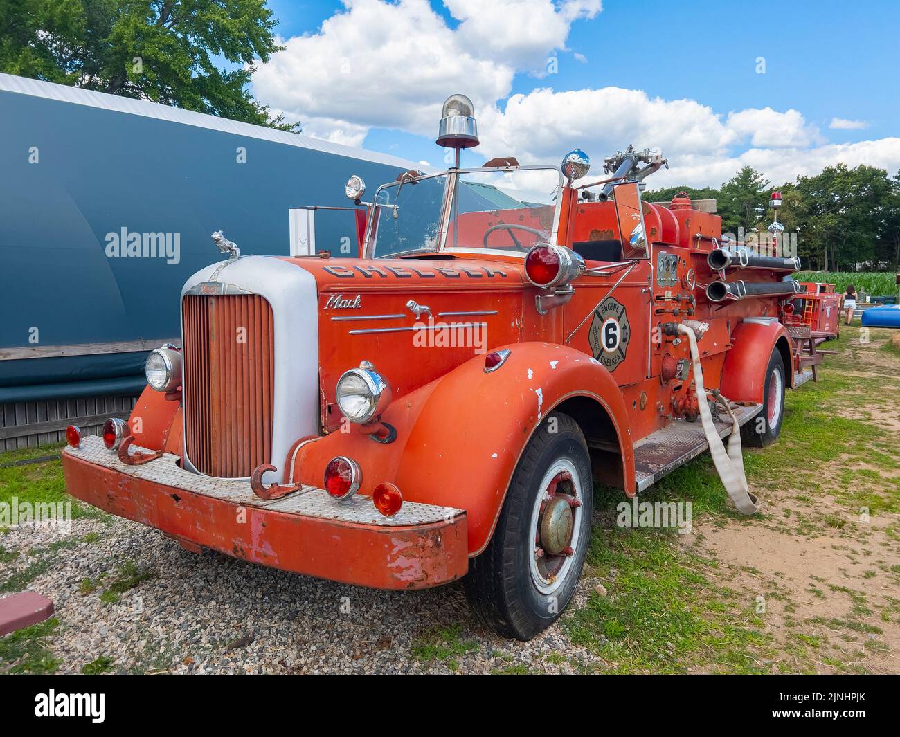 Antique Chelsea Fire Department Mark fire truck in Connors Farm in ...