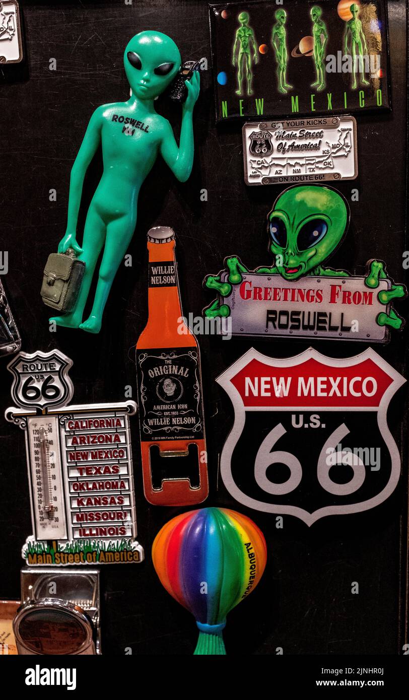 New Mexico souvenirs sold in Old Town Albuquerque, New Mexico Stock Photo