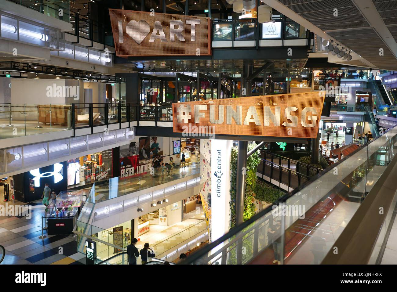 singapore Funan 2 june 2022. the shoppes in Funan retail mall buildings Stock Photo