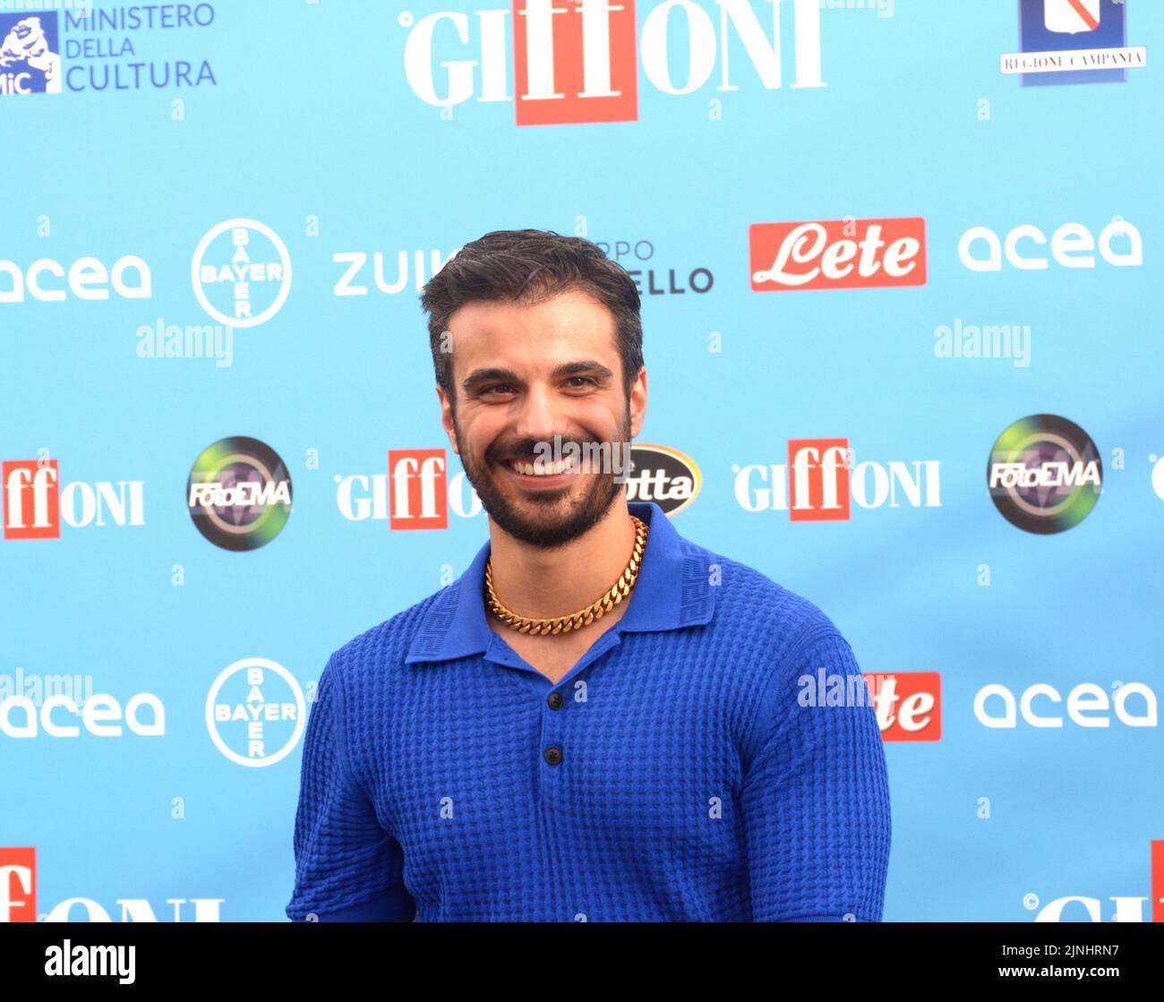 July 28, 2022, GIFFONI VALLE PIANA, Italy: Gianmarco Saurino at Giffoni Film Festival 2022 in Giffoni Valle Piana, Italy. (Credit Image: © Giovanni Lemba/Pacific Press via ZUMA Press Wire) Stock Photo