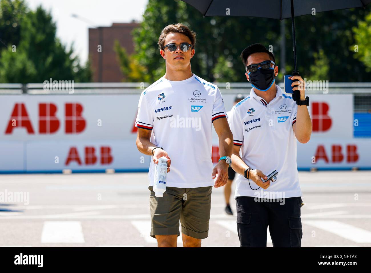 De Vries Nyck (nld), Mercedes-EQ Silver Arrow 02, portrait during the 2022 Seoul ePrix, 10th meeting of the 2021-22 ABB FIA Formula E World Championship, on the Seoul Street Circuit from August 12 to 14, in Seoul, South Korea - Photo Julien Delfosse / DPPI Stock Photo
