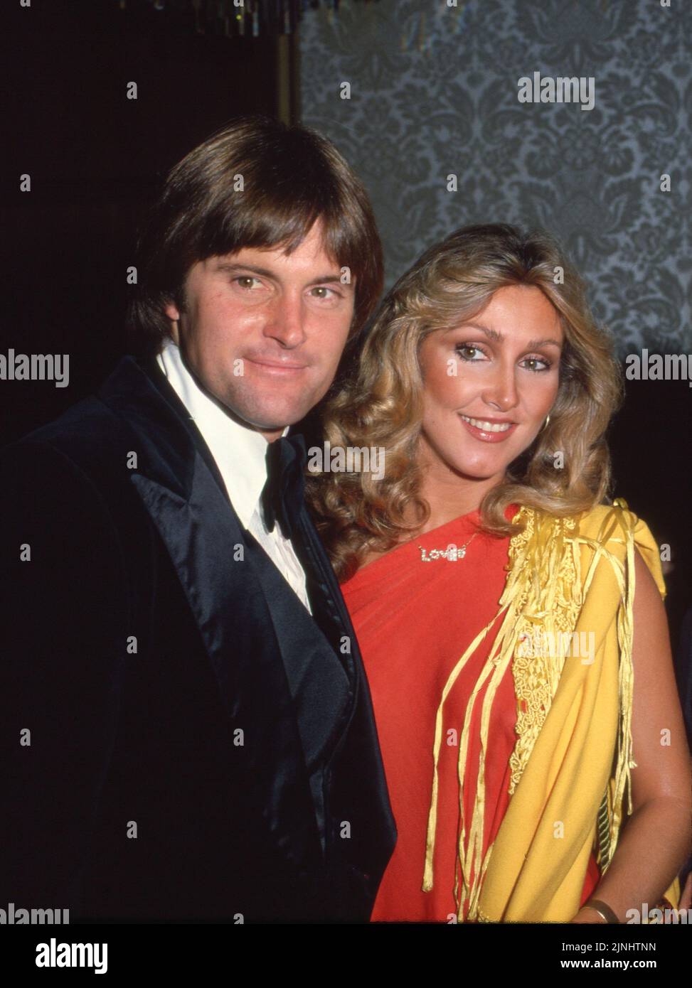 Bruce Jenner and Linda Thompson at George Burns 85th Birthday Party at