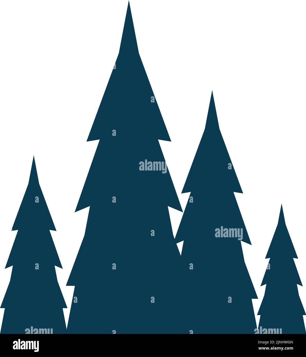 pines trees plants silhouette Stock Vector Image & Art - Alamy