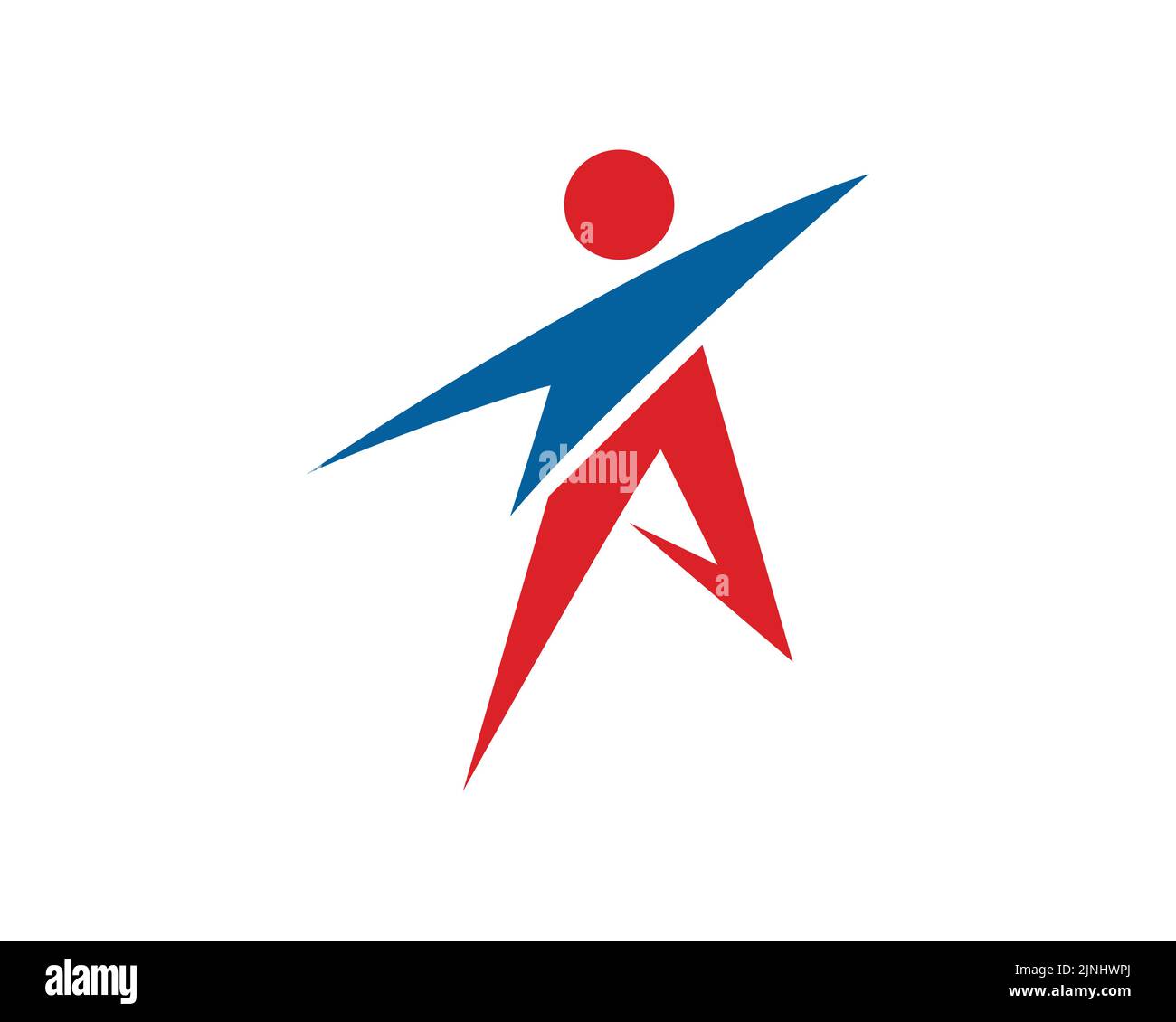 Simple Figure with Reaching and Achieving Gesture Symbolizing Passion, Ambition and Spirit Mood Stock Vector