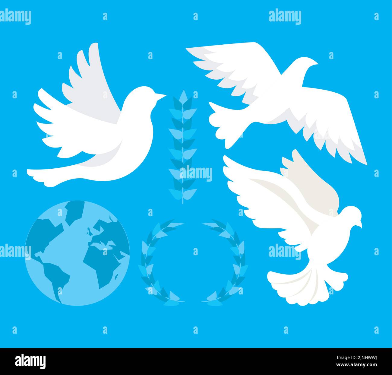 six peace day icons Stock Vector Image & Art - Alamy
