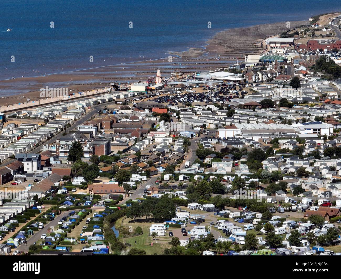 Hunstanton, UK. 10th Aug, 2022. A view over the east coast holiday