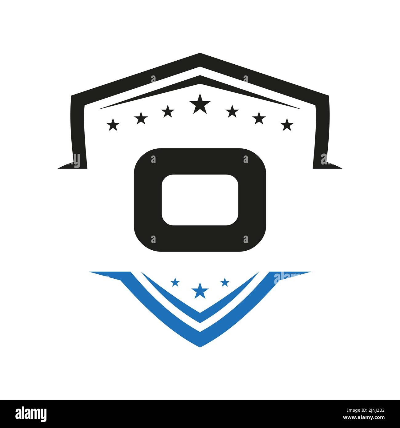 Letter O Automotive Shield Logo Vector Template. Transportation Logo Symbol Stock Vector
