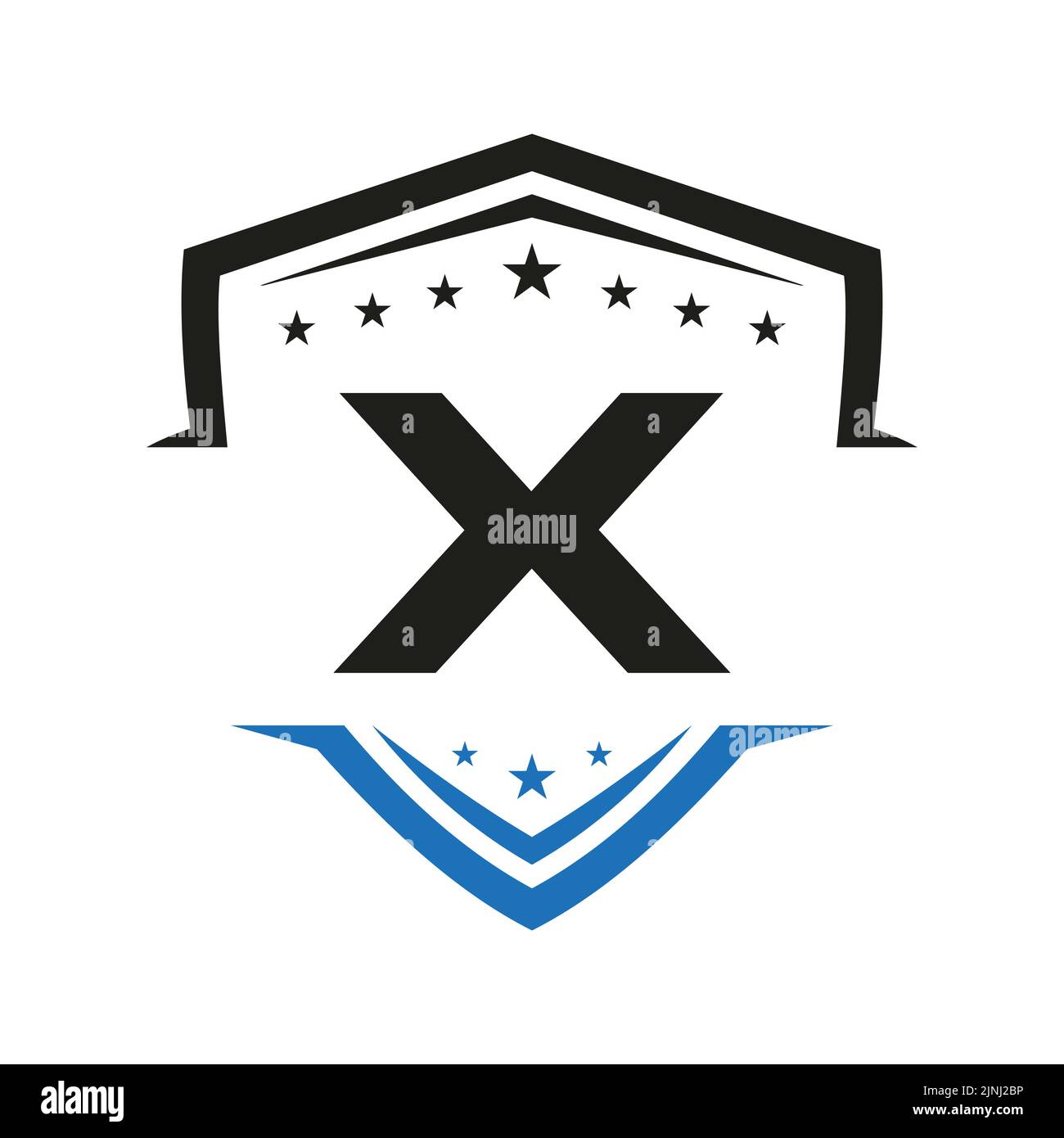 Letter X Automotive Shield Logo Vector Template. Transportation Logo Symbol Stock Vector