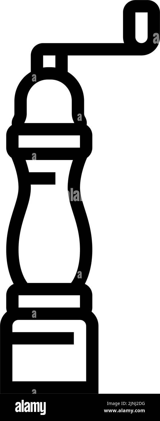 hand mill line icon vector illustration Stock Vector Image & Art - Alamy