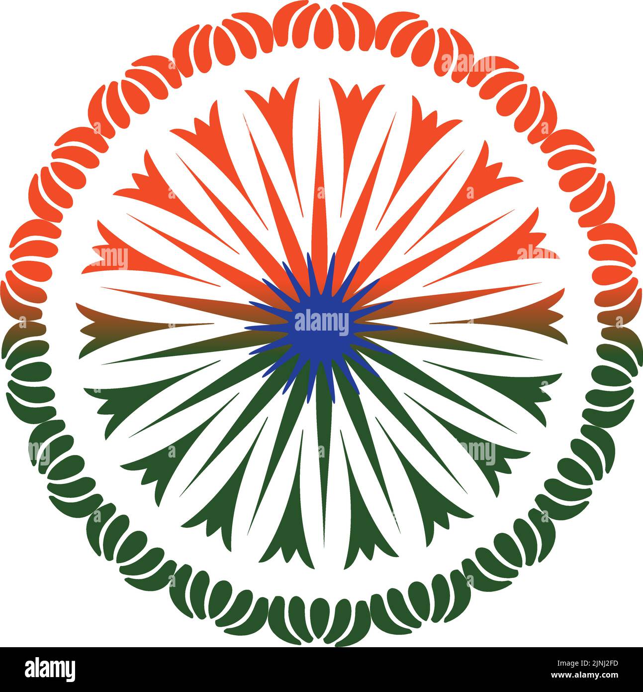 Indian Independence day. Tri colored mandala art for print or use ...