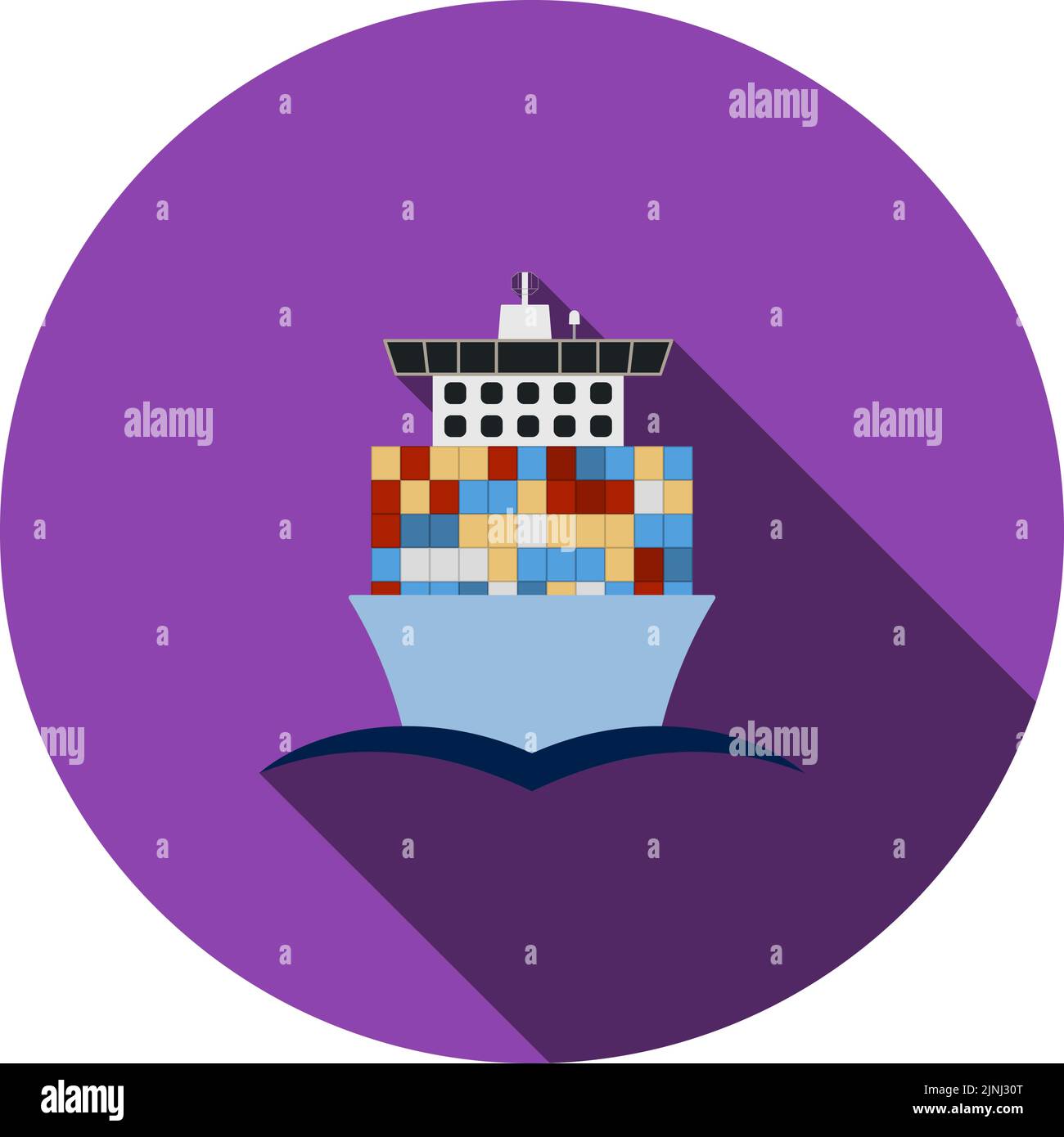 Container ship shadow Stock Vector Images - Alamy