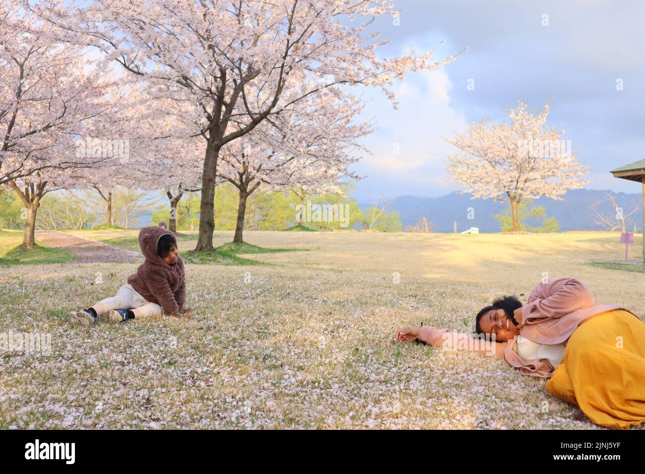 mama and son loving moment Stock Photo