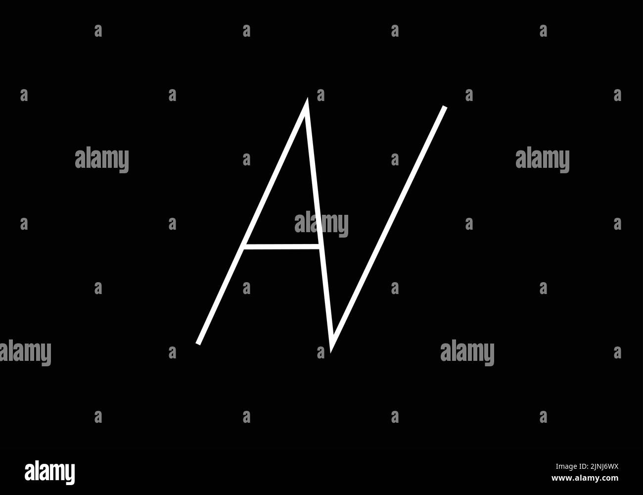 alphabet letters monogram icon logo AV or VA Stock Vector
