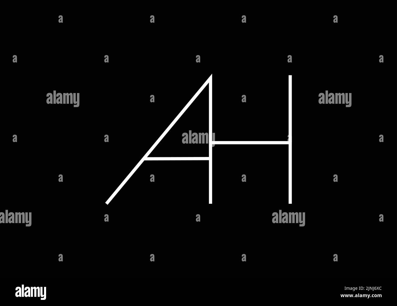alphabet letters monogram icon logo AH or HA Stock Vector