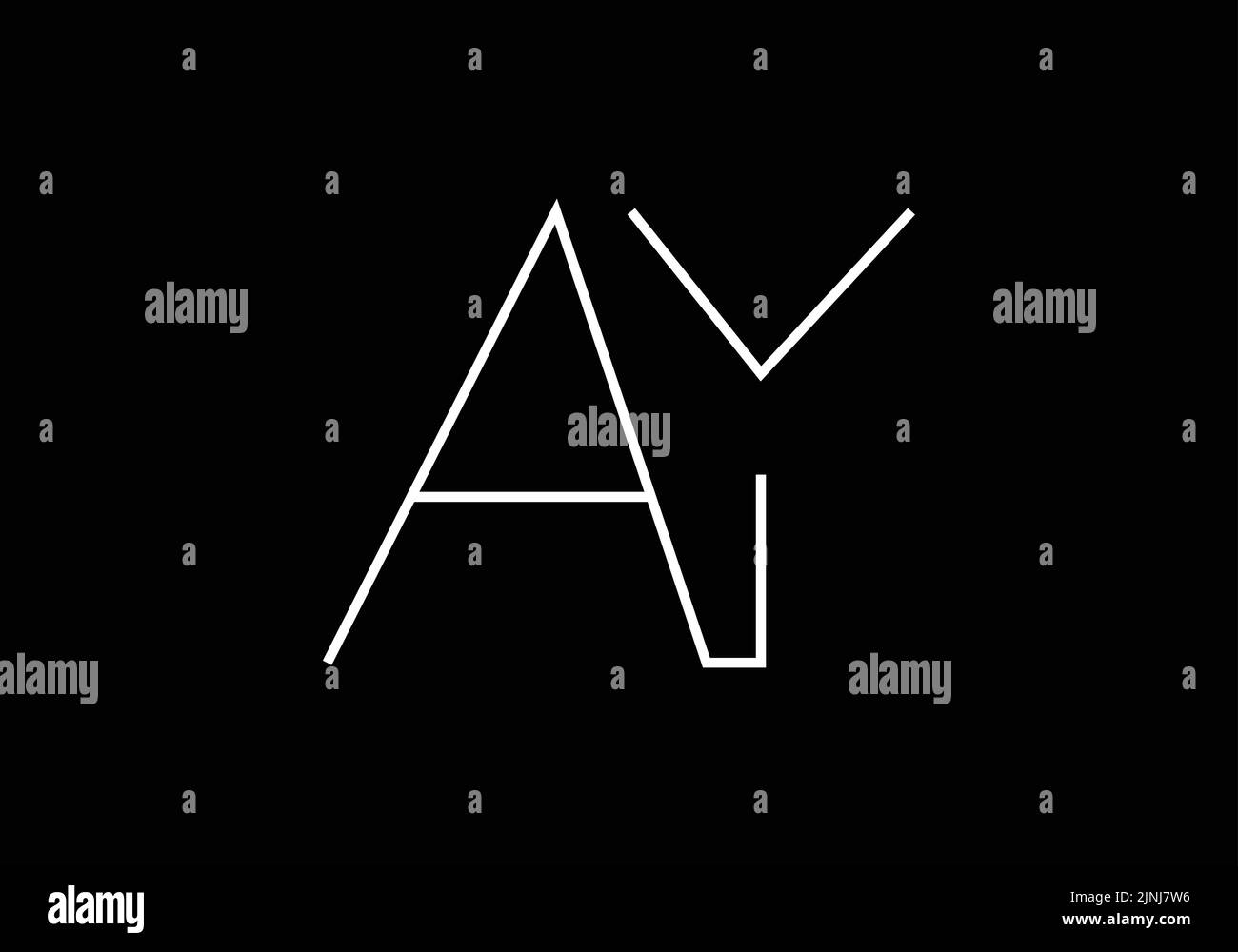 alphabet letters monogram icon logo AY or YA Stock Vector