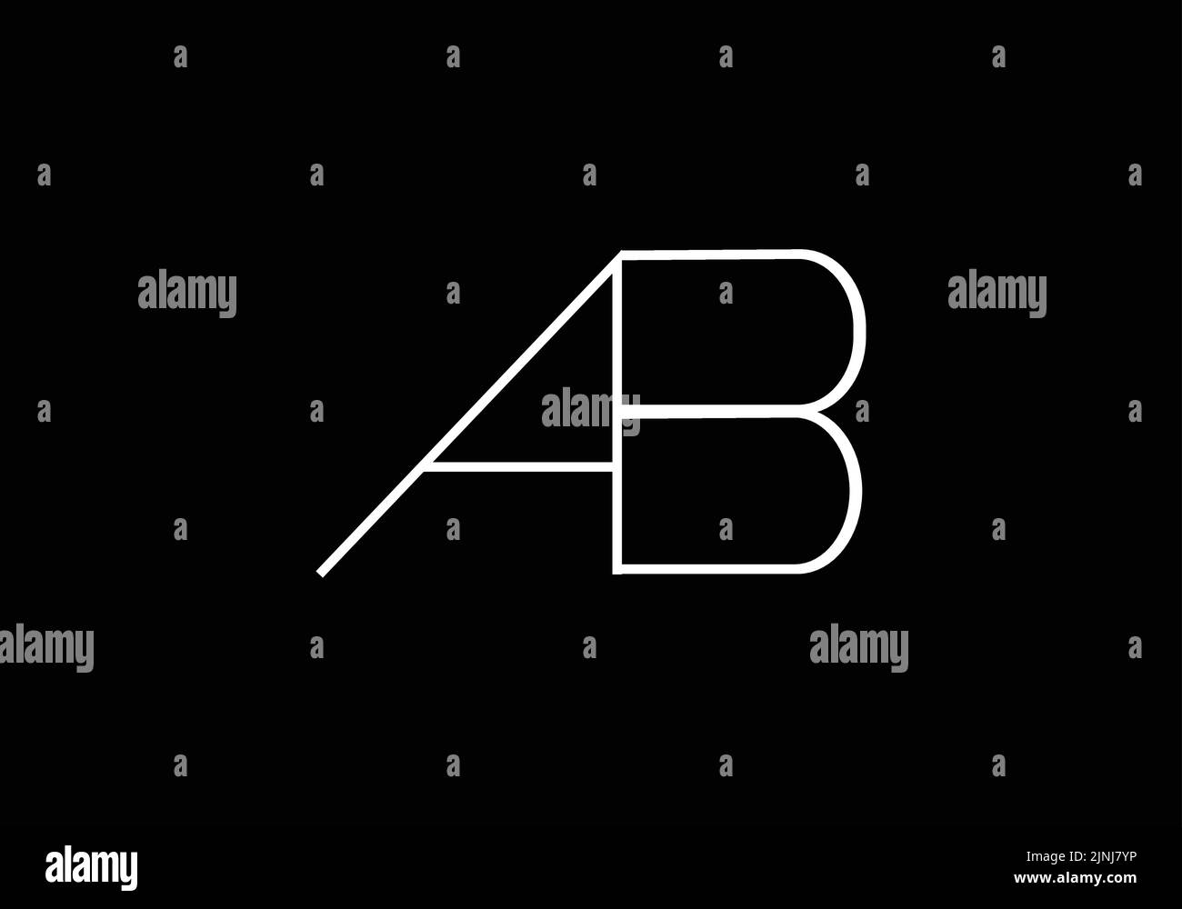 alphabet letters monogram icon logo AB or BA Stock Vector