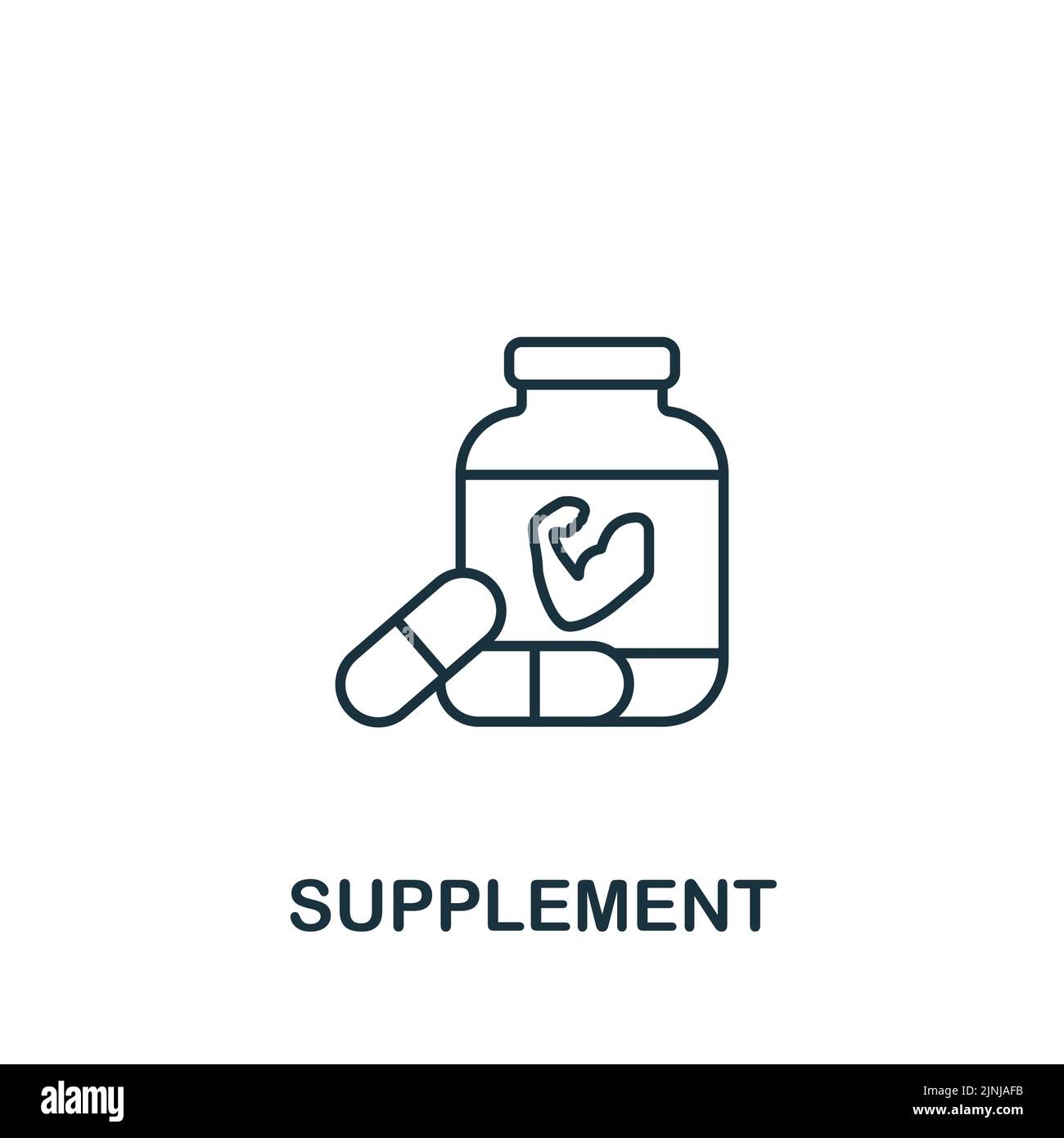 Supplement icon. Monochrome simple Fitness icon for templates, web ...