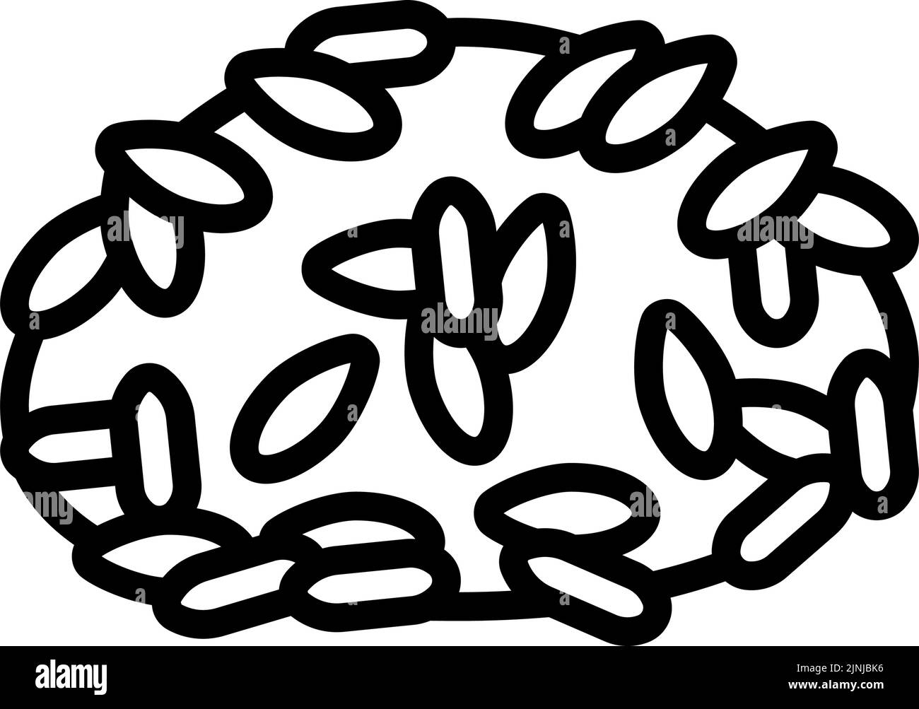 long grain white rice line icon vector illustration Stock Vector Image ...