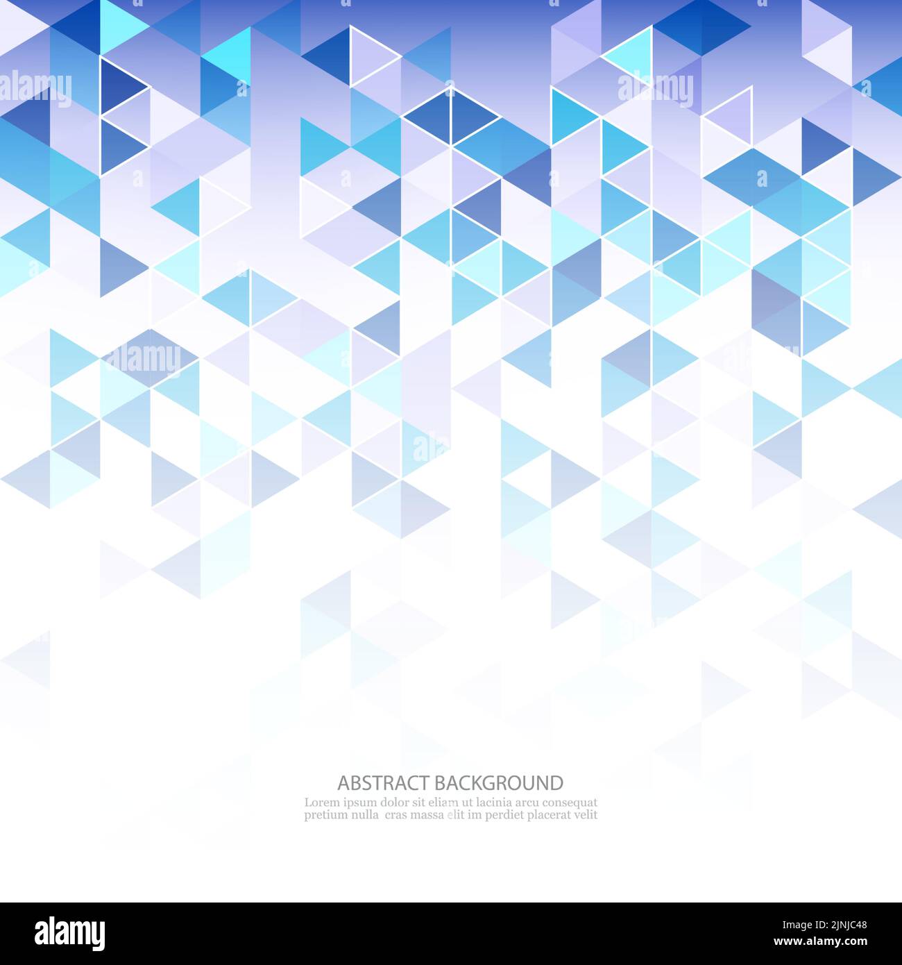 Geometric background of blue triangles. Design template for brochure ...