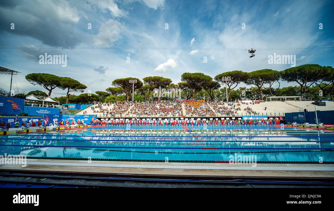 The swimming stadium during European Aquatics Championships, Roma, Italy,at Stadio  del Nuoto, Roma 11 Aug 2022 (Photo by AllShotLive/Sipa USA Stock Photo -  Alamy