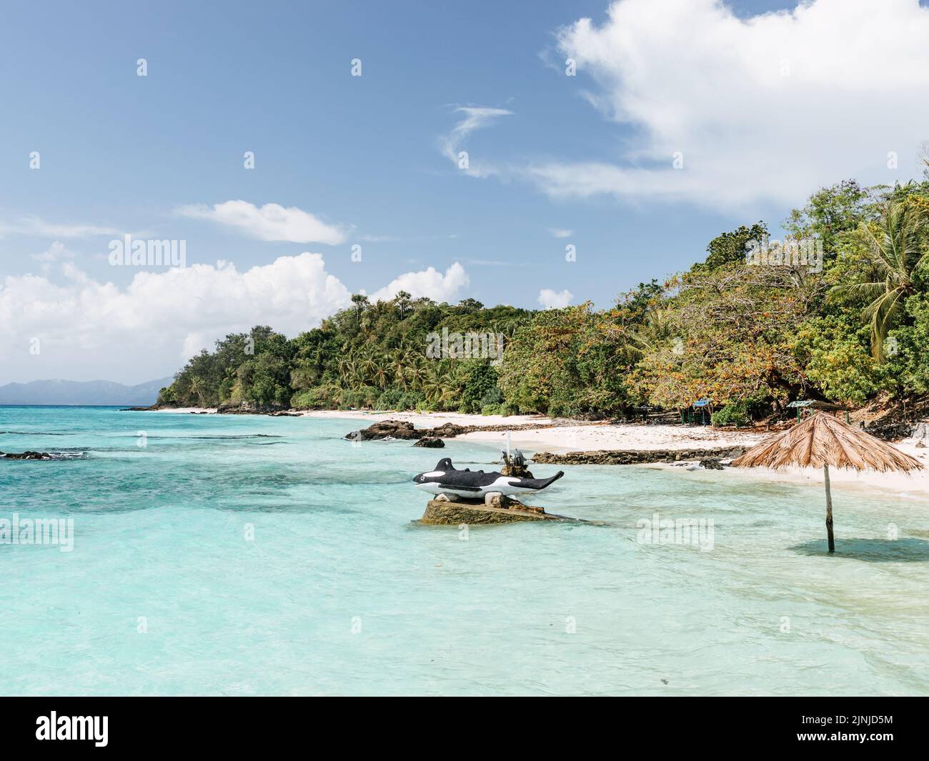 The sunny, paradise-like Romblon beach in the Philippines Stock Photo