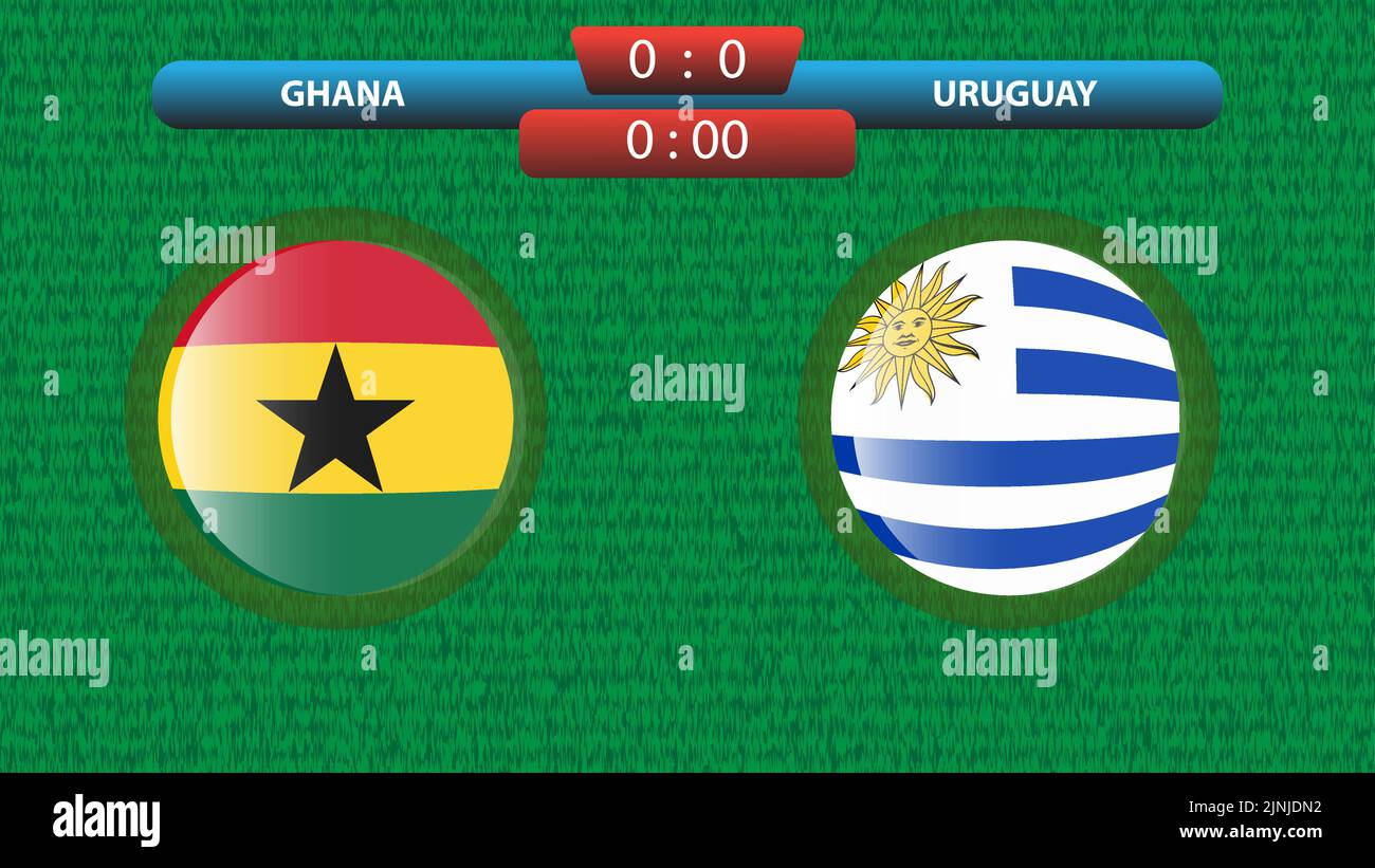 Portugal Vs Uruguay Scoreboard Broadcast Template For Sport Soccer