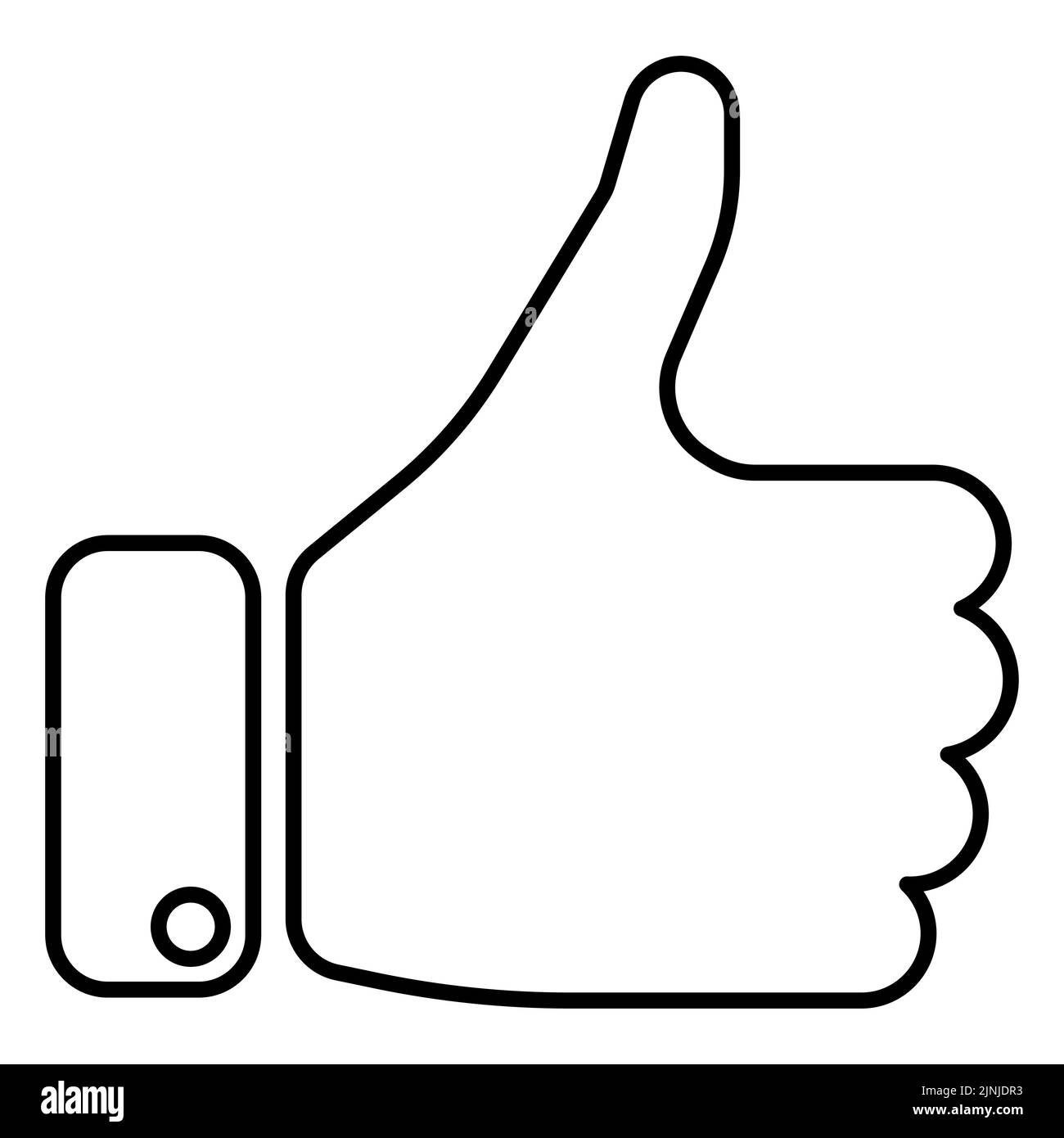 Thumb up thin line icon Stock Vector