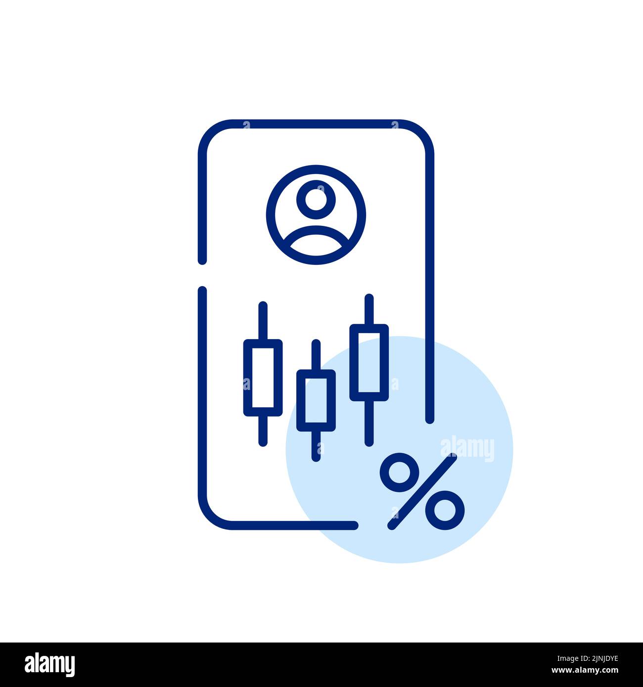 Personal account in stock investment app. Pixel perfect, editable ...