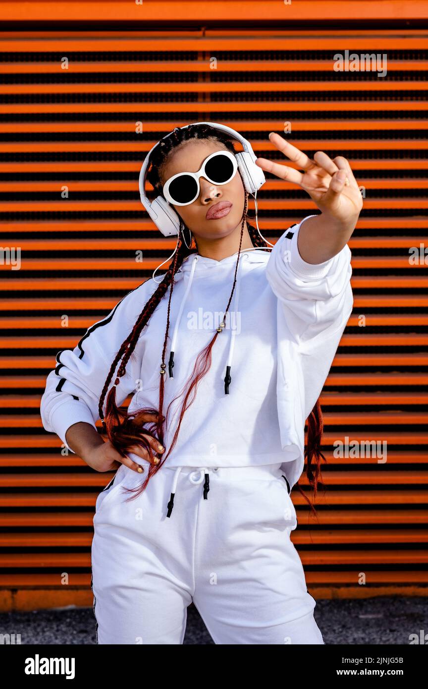 White woman african braids hi-res stock photography and images - Alamy