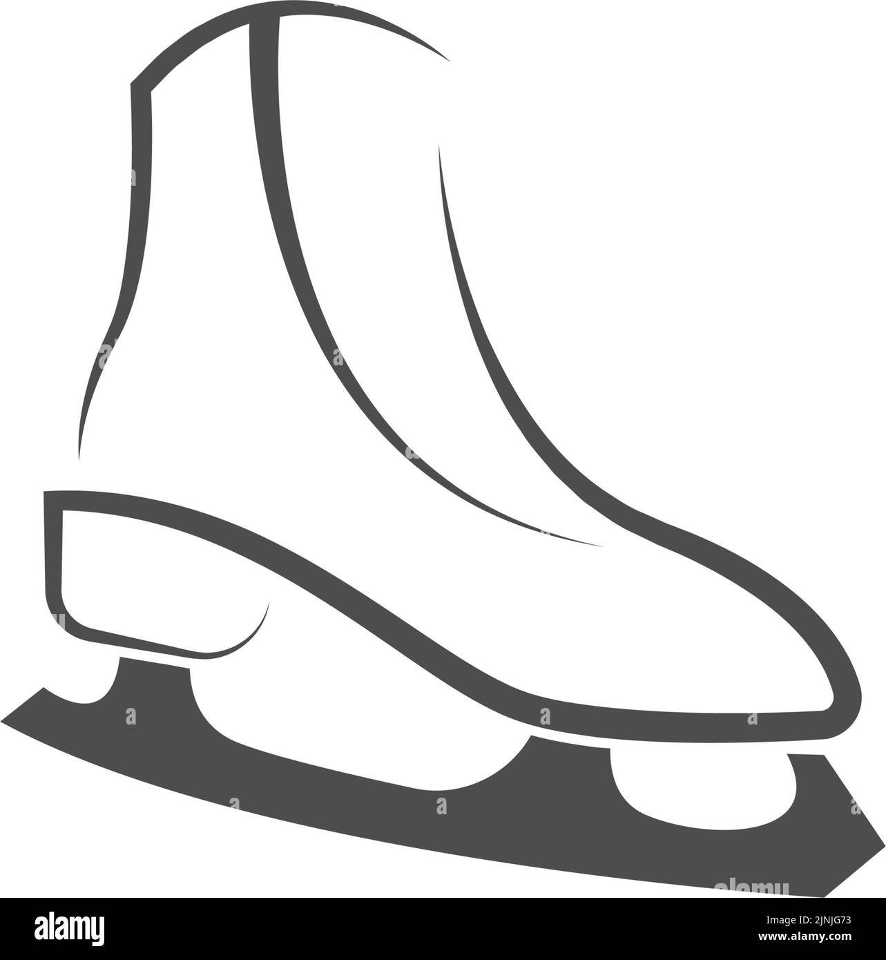 Ice skate shoes icon logo illustration template Stock Vector Image